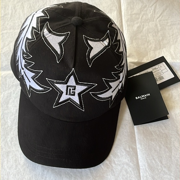 BALMAIN WESTERN EMBROIDERED BASEBALL CAP SIZE 3/LARGE BRAND NEW - Picture 2 of 8